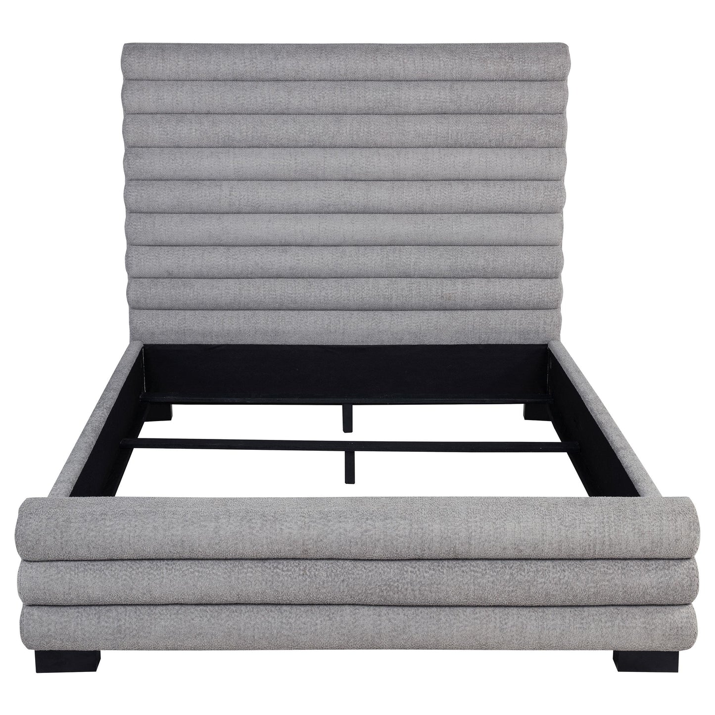  Coaster Furniture Patricia 300719Q 58-inch Boucle Upholstered Queen Bed - Grey IMAGE 4