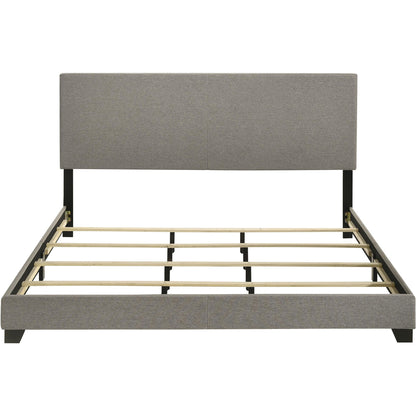 Coaster Furniture Dorian 300851KE Fabric Upholstered Eastern King Panel Bed - Taupe IMAGE 4