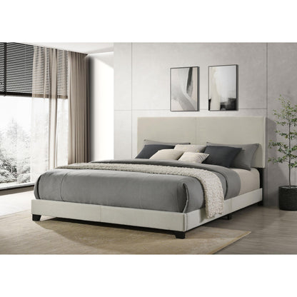  Coaster Furniture Dorian 300852KE Fabric Upholstered Eastern King Panel Bed - Cream IMAGE 6