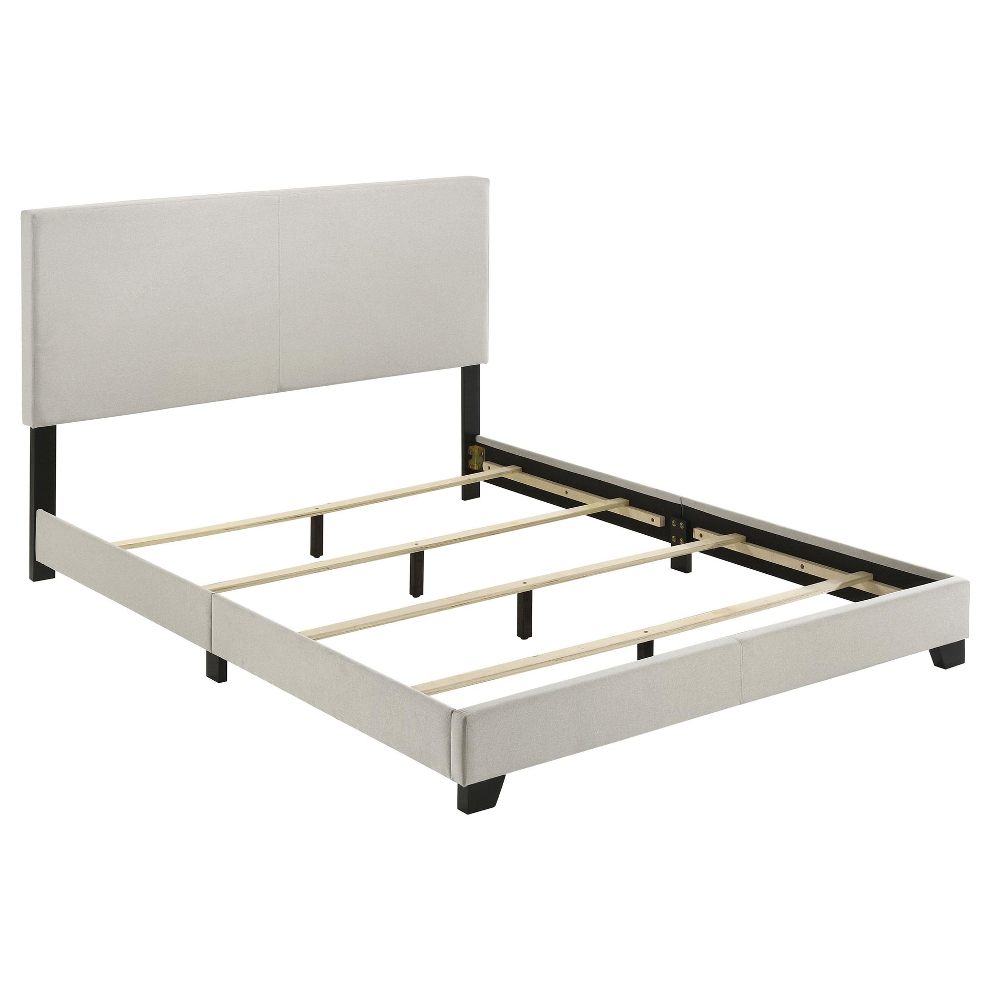  Coaster Furniture Dorian 300852Q Fabric Upholstered Queen Panel Bed - Cream IMAGE 2