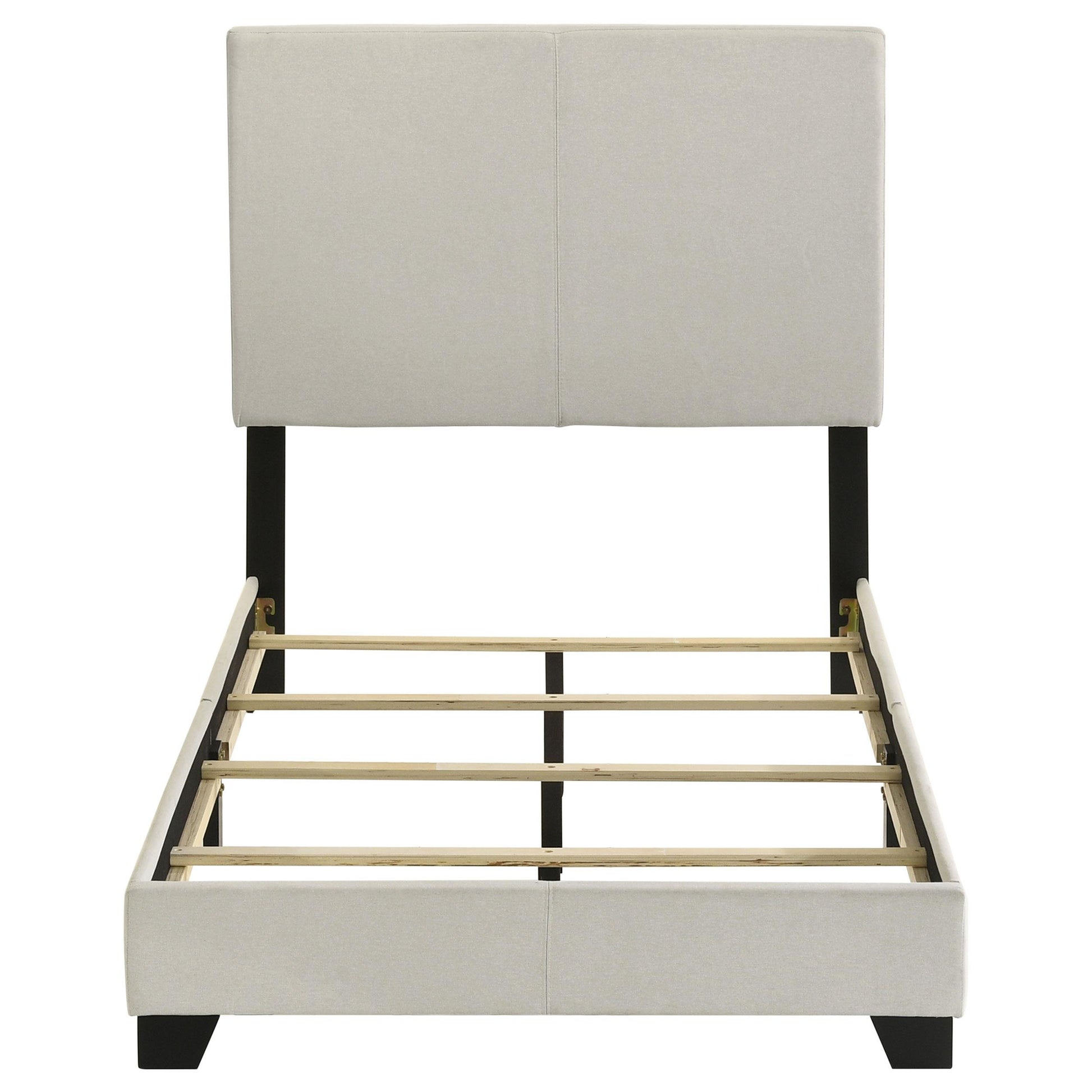  Coaster Furniture Dorian 300852T Fabric Upholstered Twin Panel Bed - Cream IMAGE 5