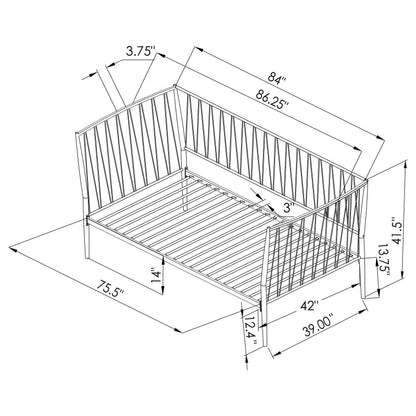  Coaster Furniture Richland 301057 Metal Twin Daybed Bed Frame - Matte Black IMAGE 8