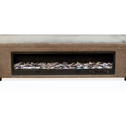 Coaster Furniture Senna 305811KE Upholstered Eastern King Audio Flame Visualizer Bed - Brown IMAGE 11