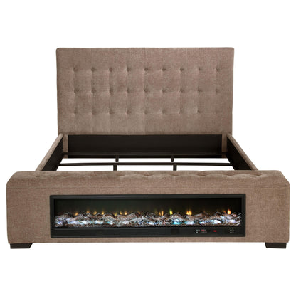  Coaster Furniture Senna 305811KE Upholstered Eastern King Audio Flame Visualizer Bed - Brown IMAGE 12
