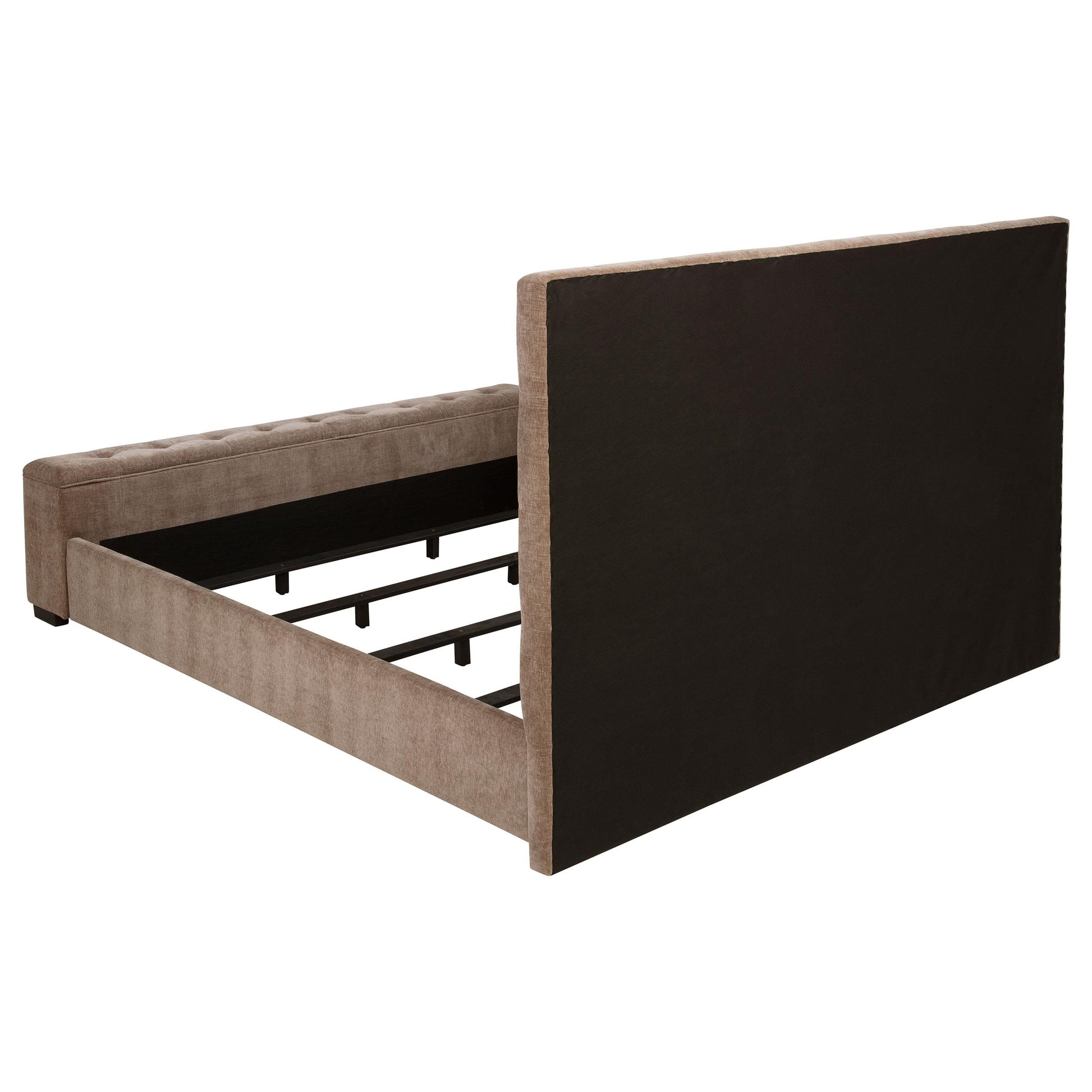  Coaster Furniture Senna 305811KE Upholstered Eastern King Audio Flame Visualizer Bed - Brown IMAGE 5