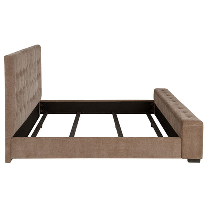  Coaster Furniture Senna 305811Q Upholstered Queen Audio Flame Visualizer Bed - Brown IMAGE 3