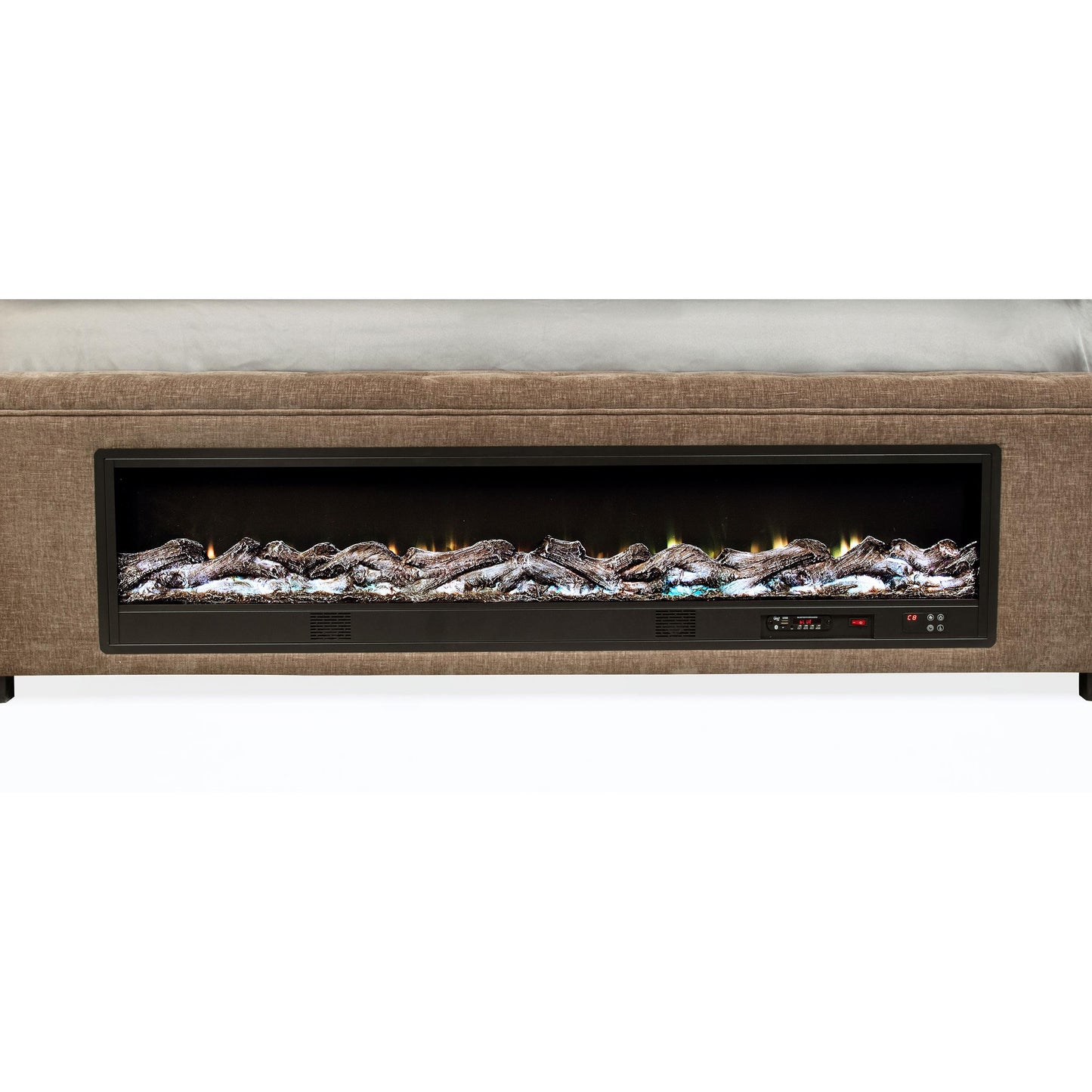  Coaster Furniture Senna 305811Q Upholstered Queen Audio Flame Visualizer Bed - Brown IMAGE 7