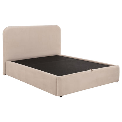  Coaster Furniture Anders 306037BEIQ Upholstered Queen Storage Lift Platform Bed - Beige IMAGE 1