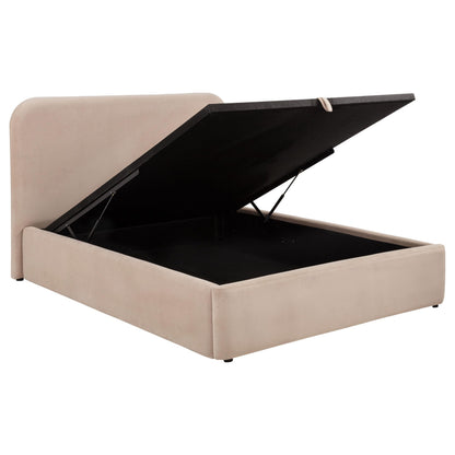  Coaster Furniture Anders 306037BEIQ Upholstered Queen Storage Lift Platform Bed - Beige IMAGE 2