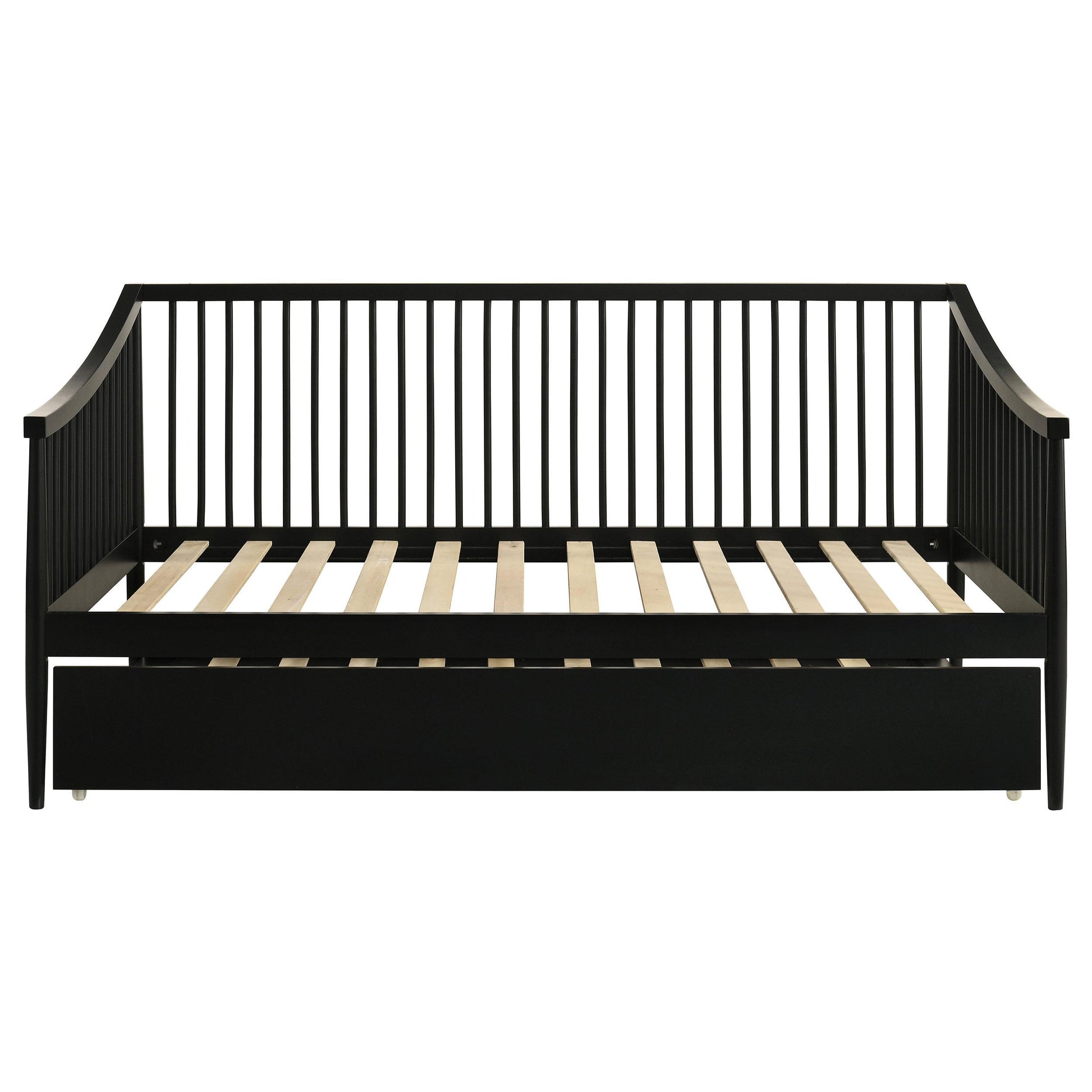  Coaster Furniture Delgado 310027 Windsor Twin Wood Daybed with Trundle - Black IMAGE 3