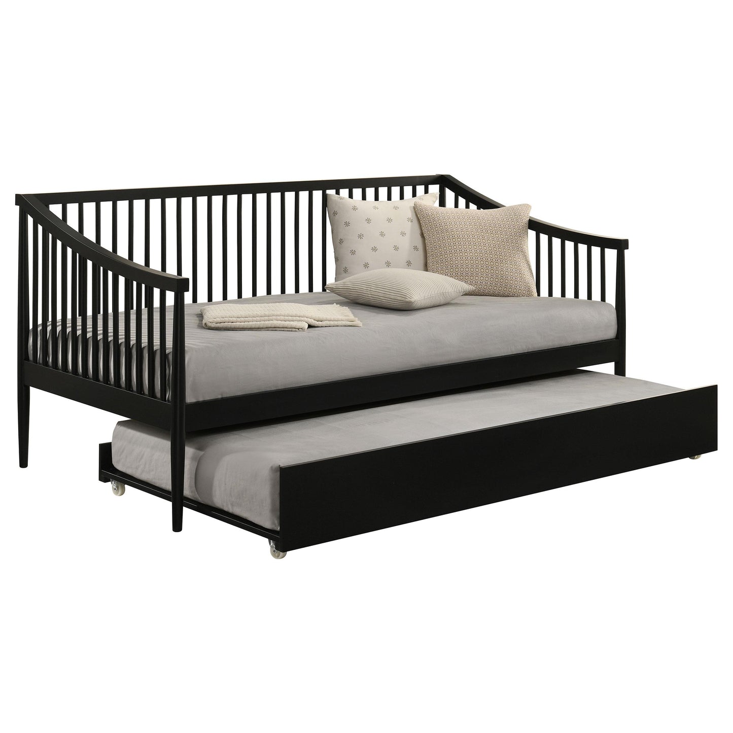  Coaster Furniture Delgado 310027 Windsor Twin Wood Daybed with Trundle - Black IMAGE 9