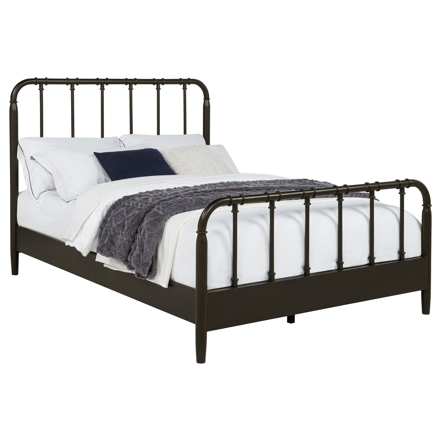  Coaster Furniture Rocco 310035F All Wood Water Pipe Open Frame Full Bed - Dark Bronze IMAGE 7