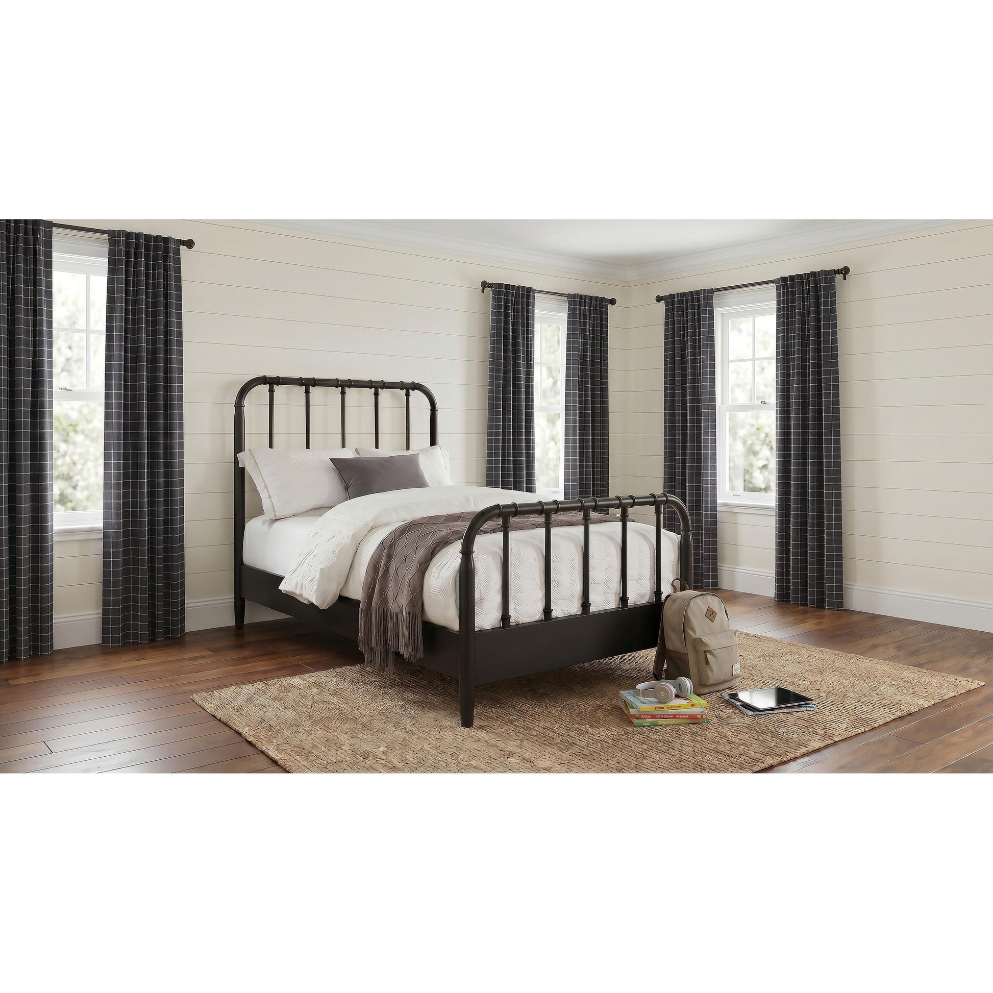  Coaster Furniture Rocco 310035T All Wood Water Pipe Open Frame Twin Bed - Dark Bronze IMAGE 4