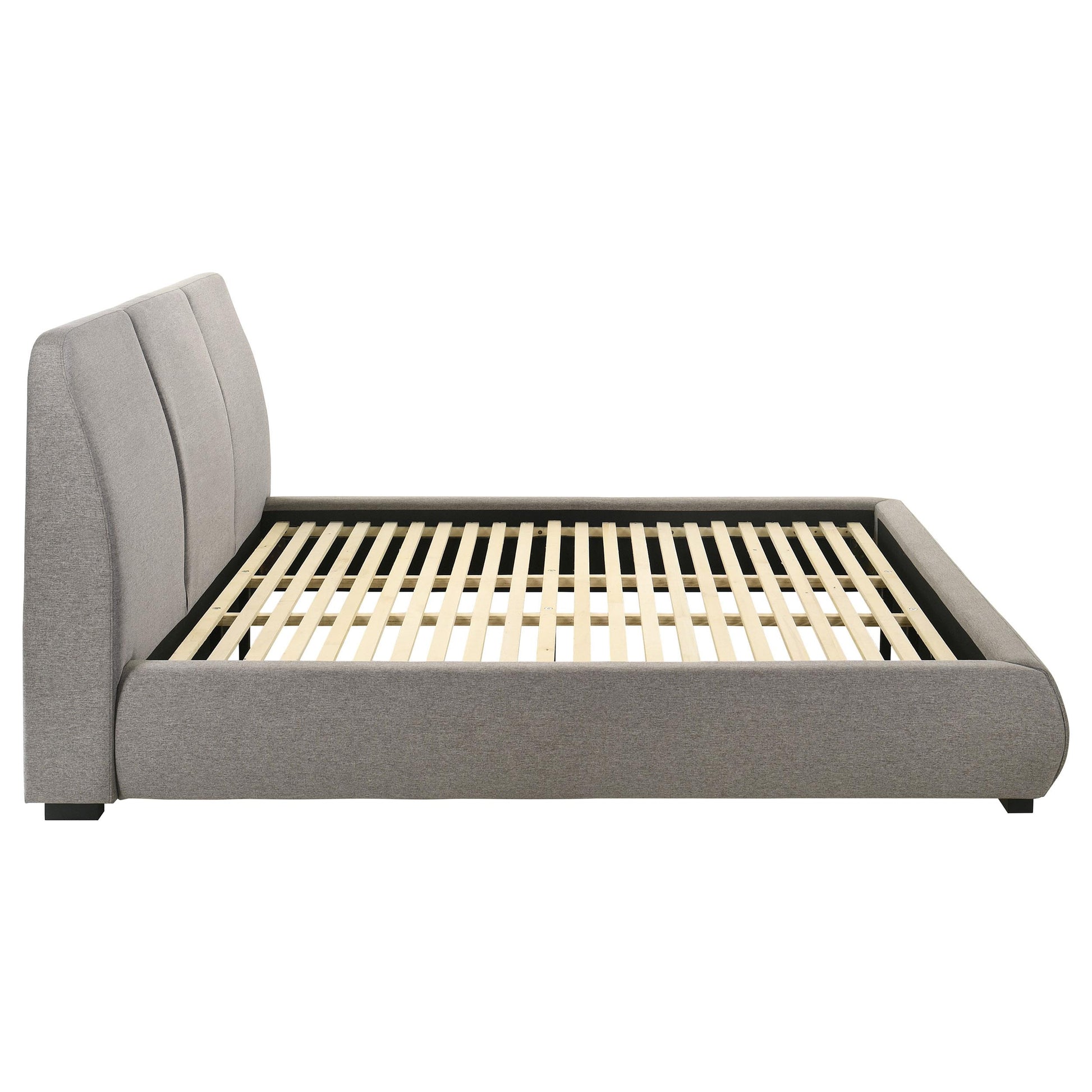 Coaster Furniture Mokena 310090KE 46-inch Upholstered Eastern King Platform Bed - Taupe IMAGE 5