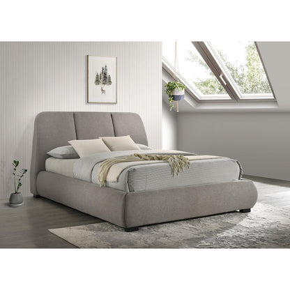  Coaster Furniture Mokena 310090Q 46-inch Upholstered Queen Platform Bed - Taupe IMAGE 6