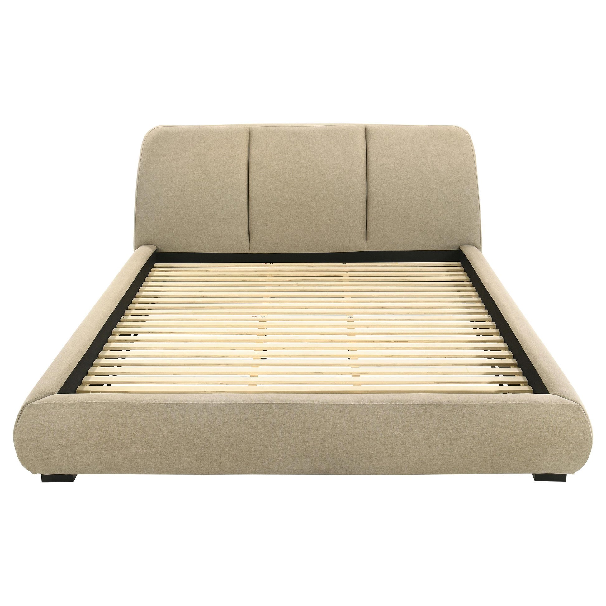  Coaster Furniture Mokena 310091KE 46-inch Upholstered Eastern King Platform Bed - Brown IMAGE 6