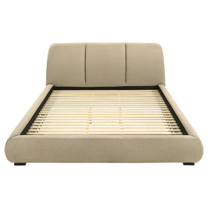  Coaster Furniture Mokena 310091KE 46-inch Upholstered Eastern King Platform Bed - Brown IMAGE 6