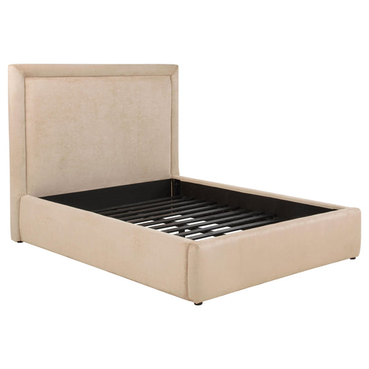  Coaster Furniture Lawson 315835LF 54-inch Upholstered Full Platform Bed - Light Saddle IMAGE 1