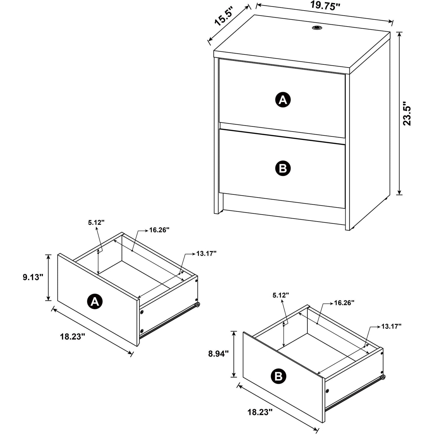 Coaster Furniture Westpark 315852 2-drawer Nightstand LED Lights and USB - Black IMAGE 14