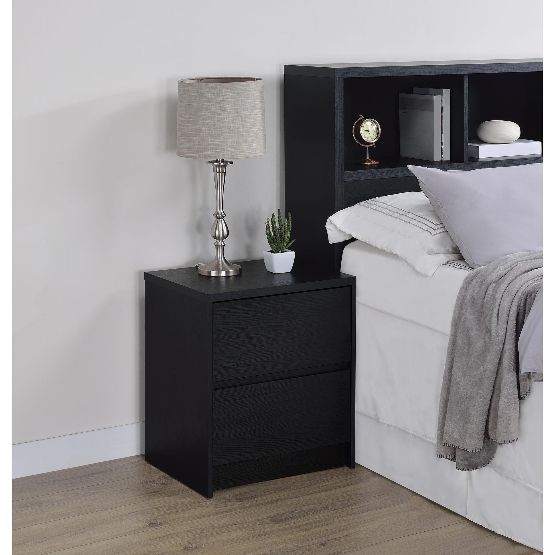  Coaster Furniture Westpark 315852 2-drawer Nightstand LED Lights and USB - Black IMAGE 2