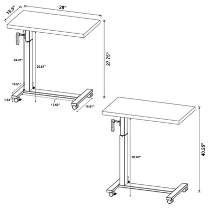  Coaster Furniture Westpark 315856 Height Adjustable Mobile Bedroom C-Table - Black IMAGE 15