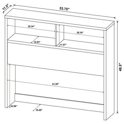  Coaster Furniture Westpark 315881F 49-inch Full Bookcase Headboard - Dark Pine IMAGE 5