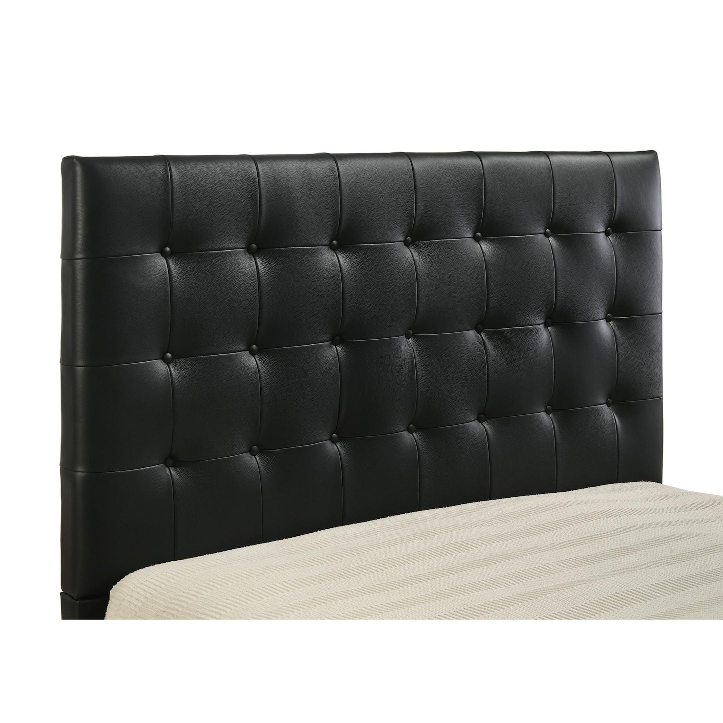  Coaster Furniture Medley 315911BLKQ Genuine Leather Queen Panel Platform Bed - Black IMAGE 3