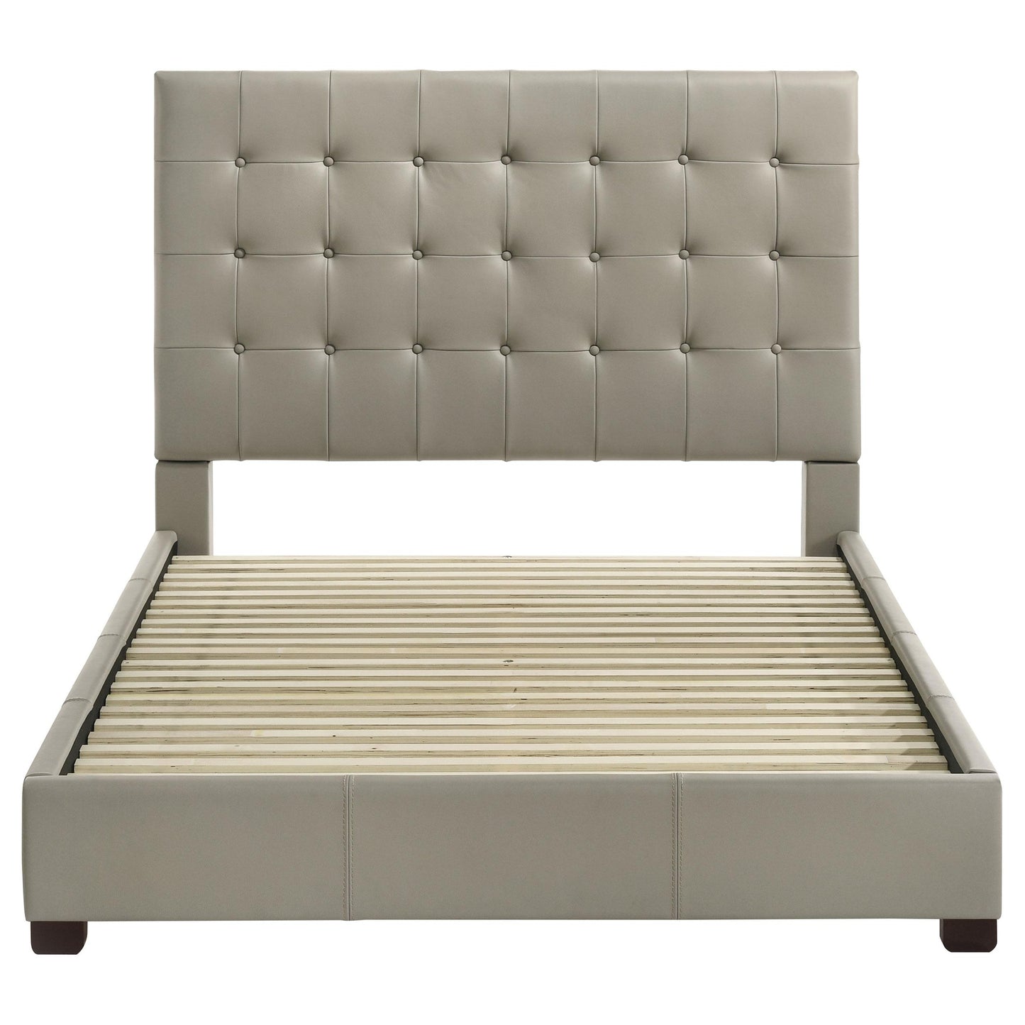  Coaster Furniture Medley 315911TANQ Genuine Leather Queen Panel Platform Bed - Tan IMAGE 3