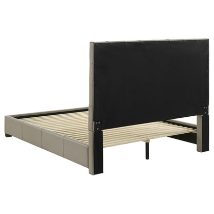  Coaster Furniture Medley 315911TANQ Genuine Leather Queen Panel Platform Bed - Tan IMAGE 4