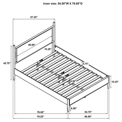  Coaster Furniture Mason 315914F 46-inch Full Panel Platform Bed - Grey/Light Brown IMAGE 9