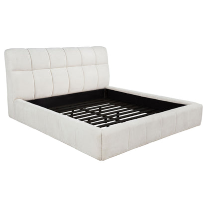  Coaster Furniture Nollet 315917CRMKE 48-inch Upholstered Eastern King Platform Bed - Cream IMAGE 2