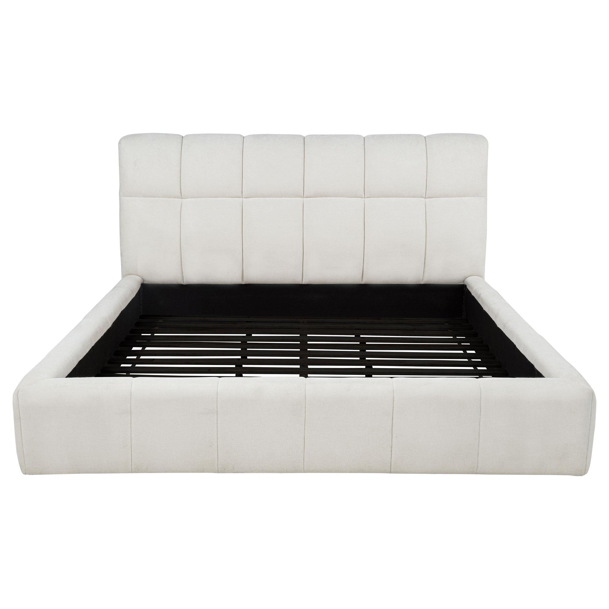  Coaster Furniture Nollet 315917CRMKE 48-inch Upholstered Eastern King Platform Bed - Cream IMAGE 3
