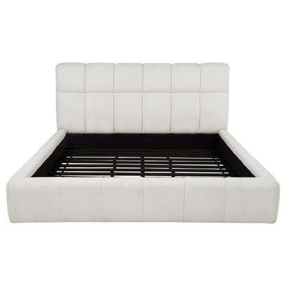  Coaster Furniture Nollet 315917CRMKE 48-inch Upholstered Eastern King Platform Bed - Cream IMAGE 3