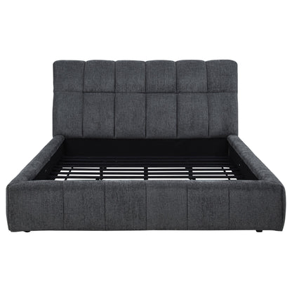  Coaster Furniture Nollet 315917GRYKE 48-inch Upholstered Eastern King Platform Bed - Grey IMAGE 3