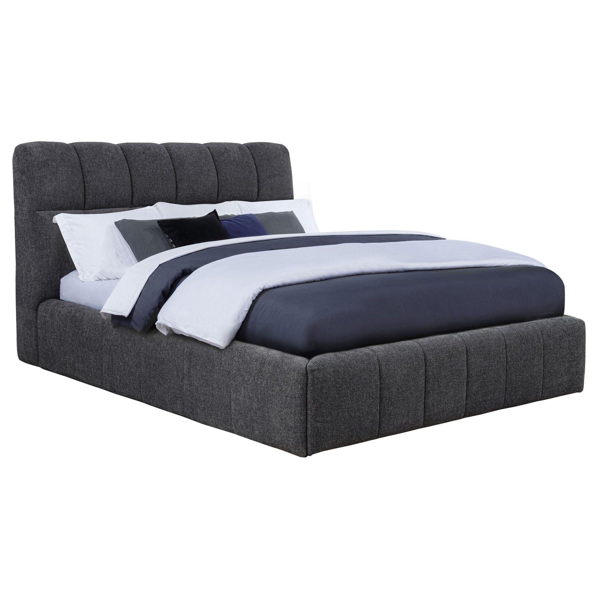  Coaster Furniture Nollet 315917GRYQ 48-inch Upholstered Queen Panel Platform Bed - Grey IMAGE 9