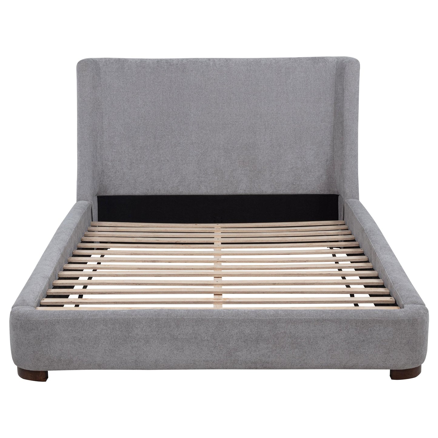  Coaster Furniture Rennes 315928KE Upholstered Eastern King Wingback Platform Bed - Grey IMAGE 2