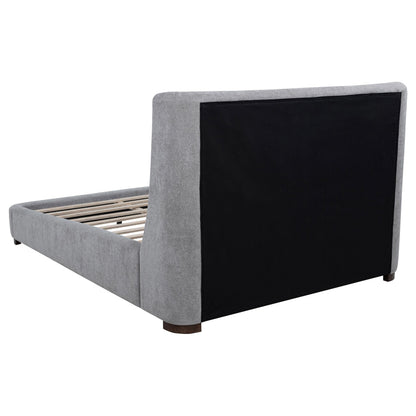  Coaster Furniture Rennes 315928KE Upholstered Eastern King Wingback Platform Bed - Grey IMAGE 3