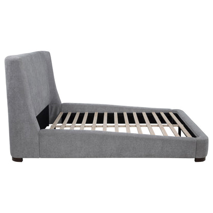  Coaster Furniture Rennes 315928KE Upholstered Eastern King Wingback Platform Bed - Grey IMAGE 5