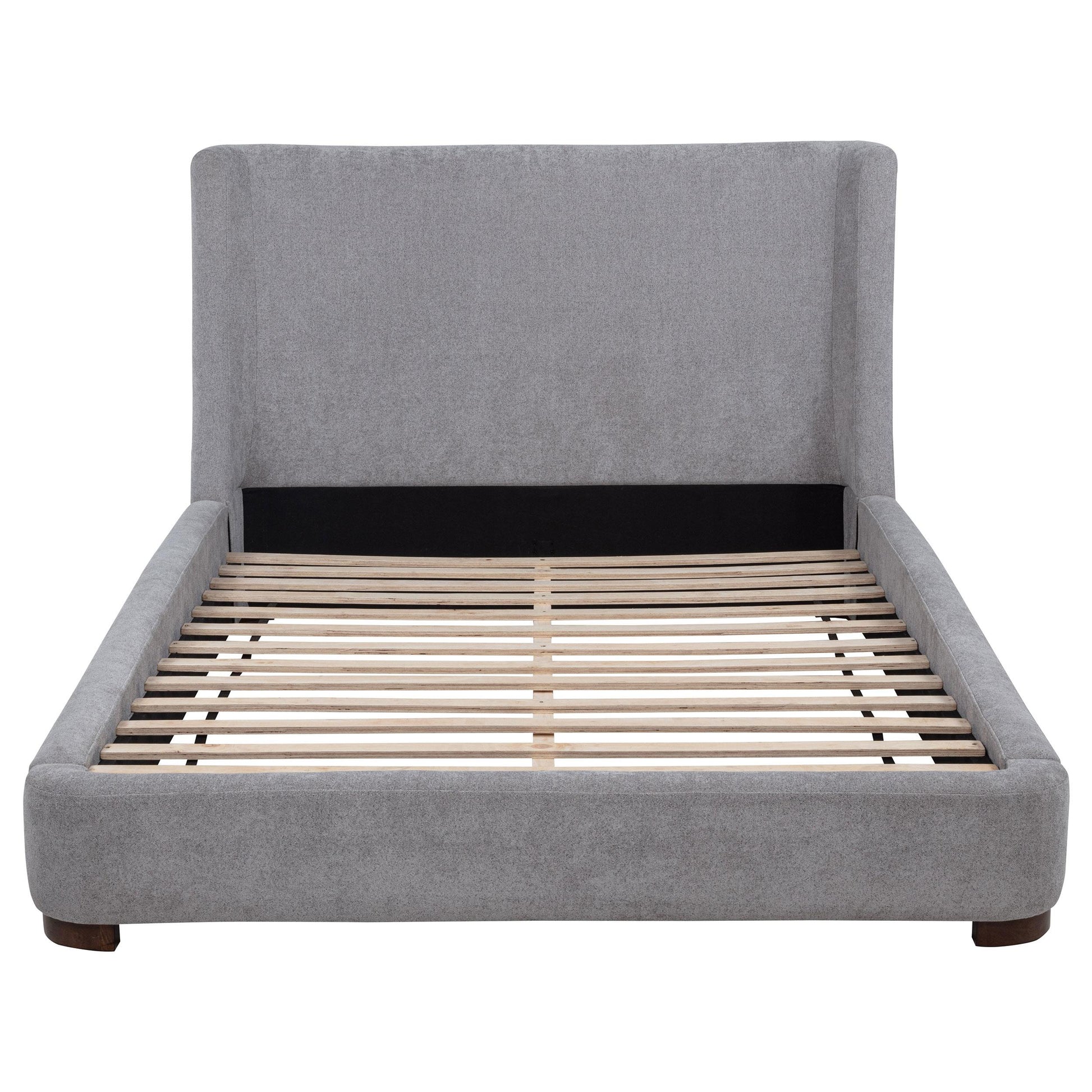  Coaster Furniture Rennes 315928Q Upholstered Queen Wingback Platform Bed - Grey IMAGE 2