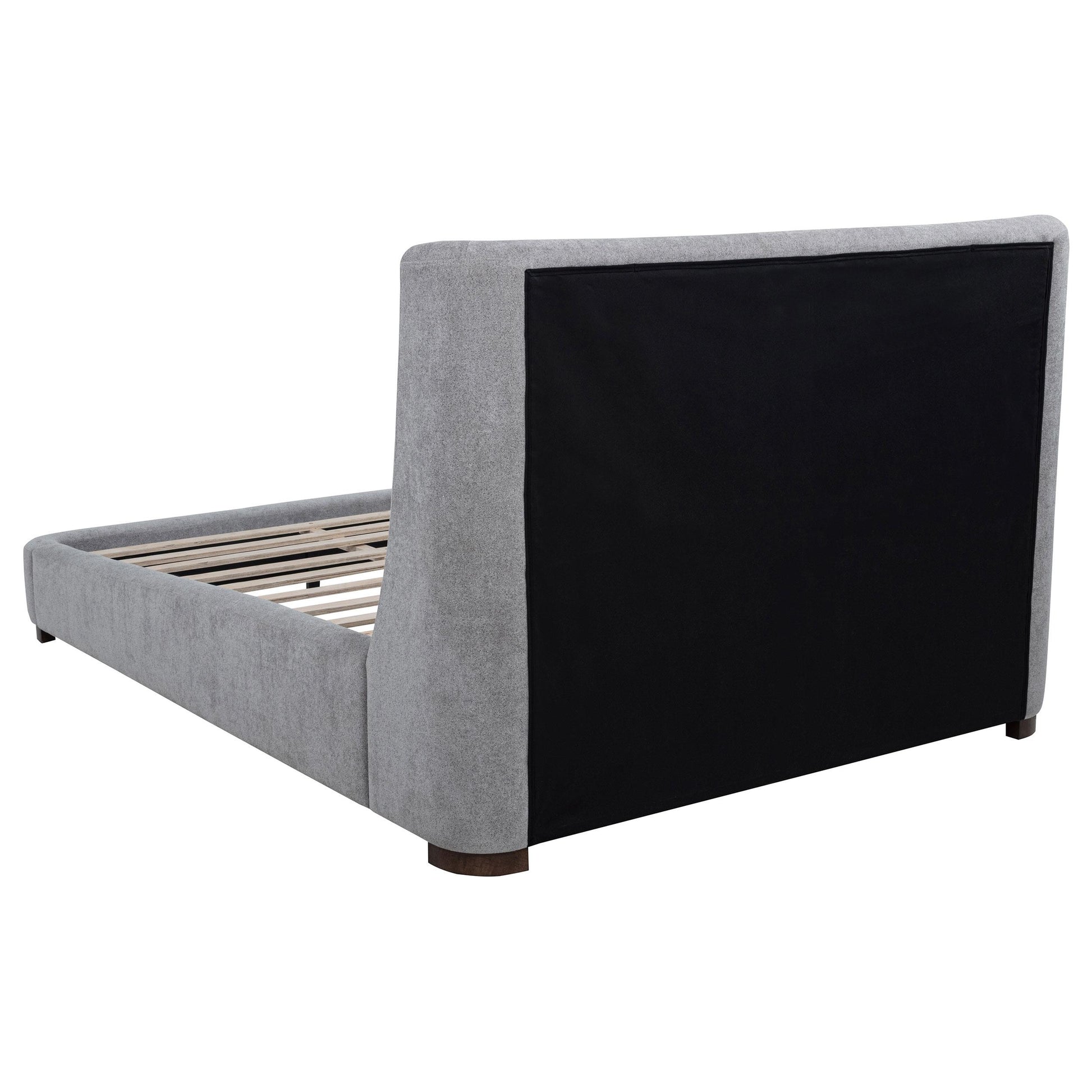  Coaster Furniture Rennes 315928Q Upholstered Queen Wingback Platform Bed - Grey IMAGE 3