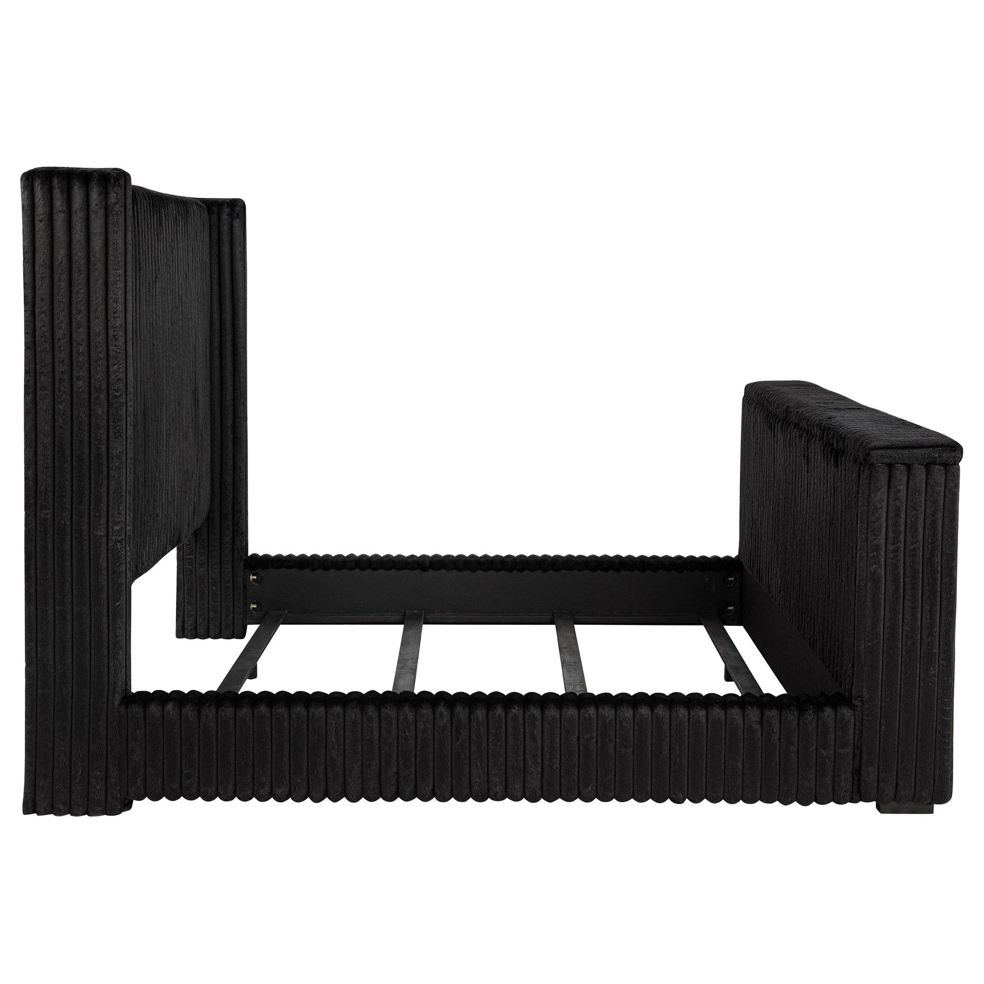  Coaster Furniture Centergrove 315945KE Upholstered Eastern King Wingback TV Bed - Black IMAGE 12