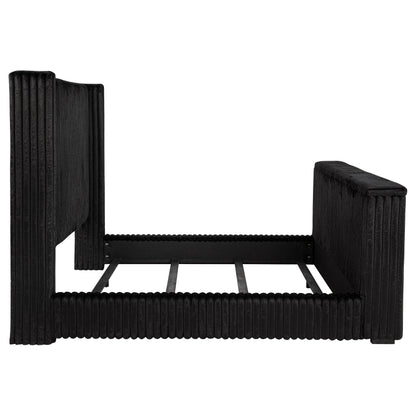  Coaster Furniture Centergrove 315945KE Upholstered Eastern King Wingback TV Bed - Black IMAGE 12