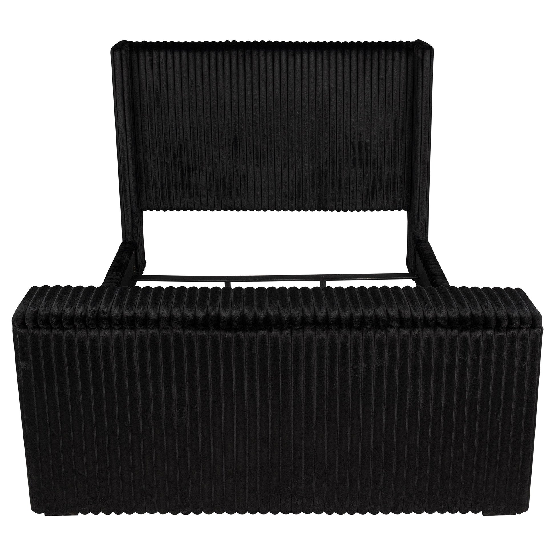  Coaster Furniture Centergrove 315945KE Upholstered Eastern King Wingback TV Bed - Black IMAGE 6
