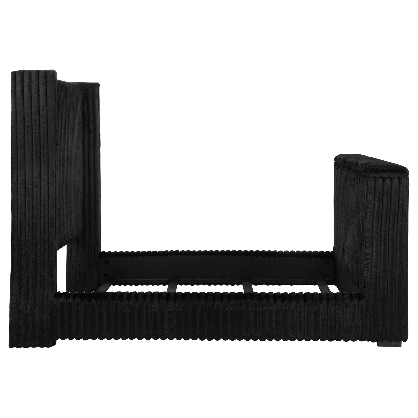  Coaster Furniture Centergrove 315945Q Upholstered Queen Wingback TV Bed - Black IMAGE 11