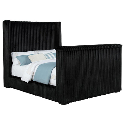  Coaster Furniture Centergrove 315945Q Upholstered Queen Wingback TV Bed - Black IMAGE 12