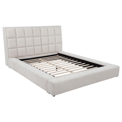  Coaster Furniture Dreux 315948CRMKE Upholstered Eastern King Panel Platform Bed - Cream IMAGE 3