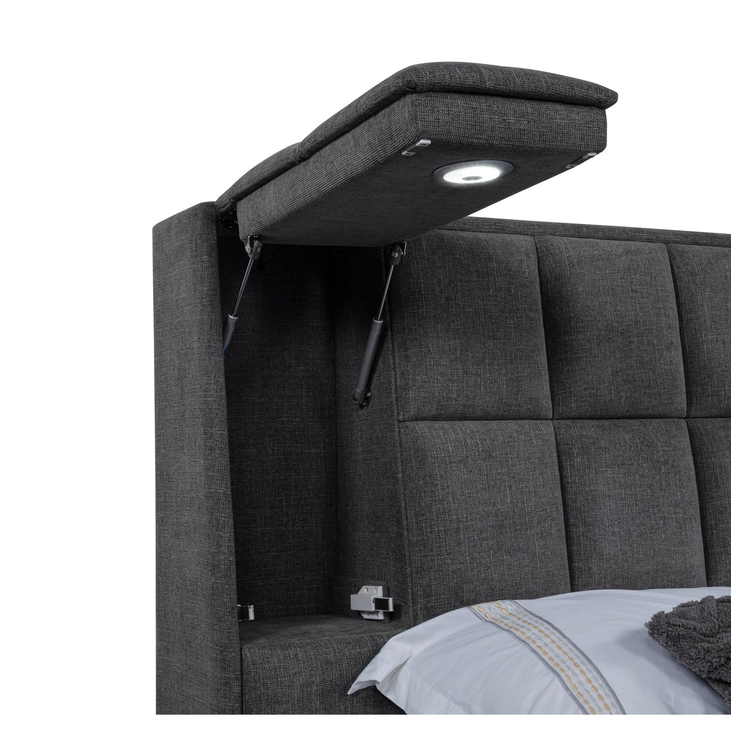  Coaster Furniture Dreux 315948GRYKW Upholstered California King Panel Platform Bed - Grey IMAGE 7