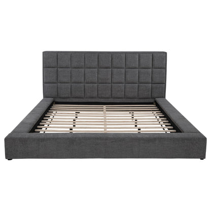  Coaster Furniture Dreux 315948GRYQ Upholstered Queen Panel Platform Bed - Grey IMAGE 6