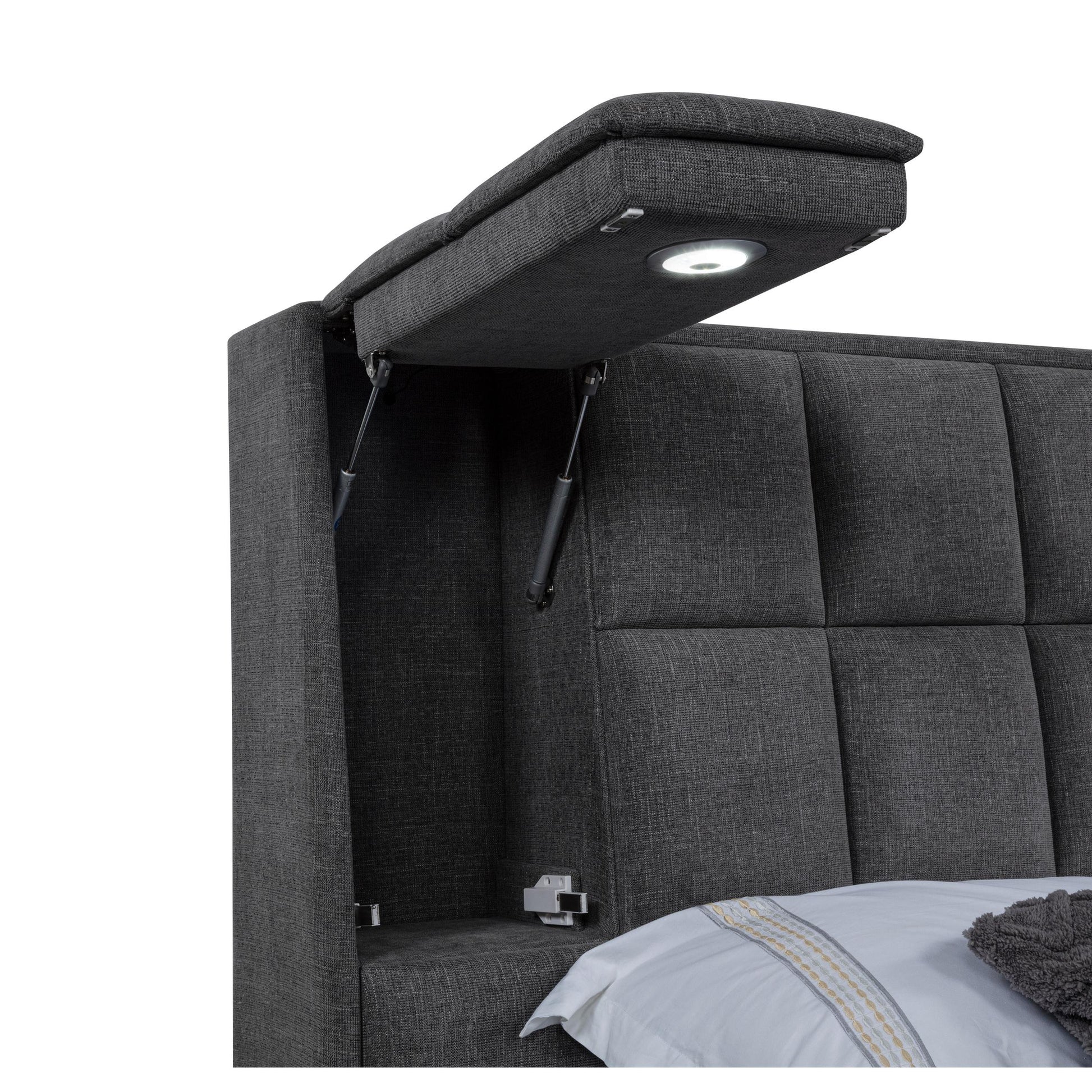  Coaster Furniture Dreux 315948GRYQ Upholstered Queen Panel Platform Bed - Grey IMAGE 8