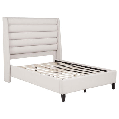  Coaster Furniture Leslie 315983F Upholstered Tufted Full Wingback Platform Bed - Beige IMAGE 3